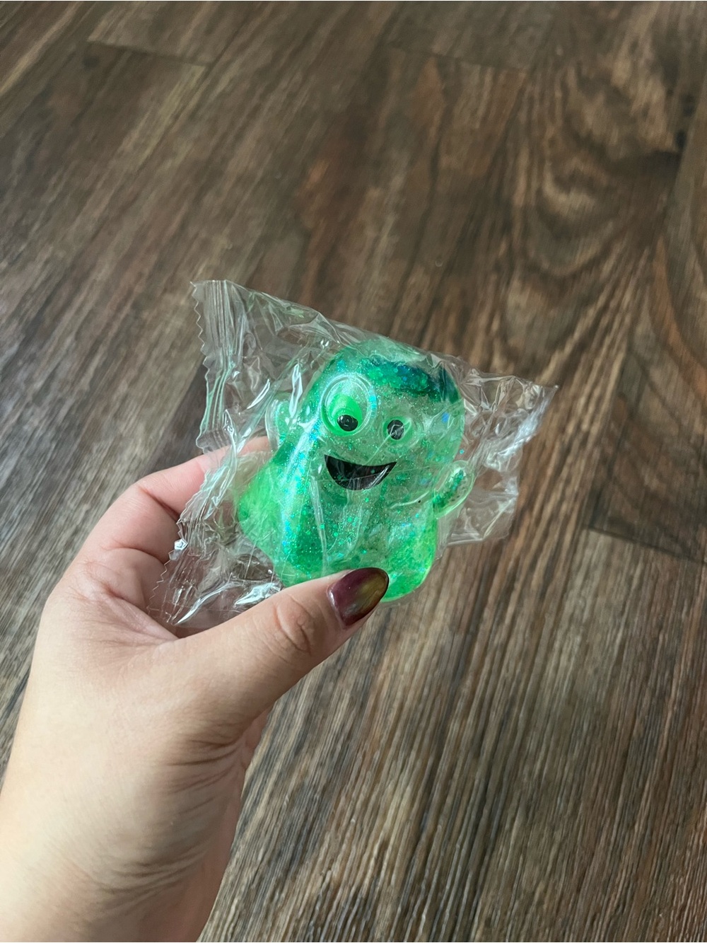 Green Glitter Ghost Sensory Squishy